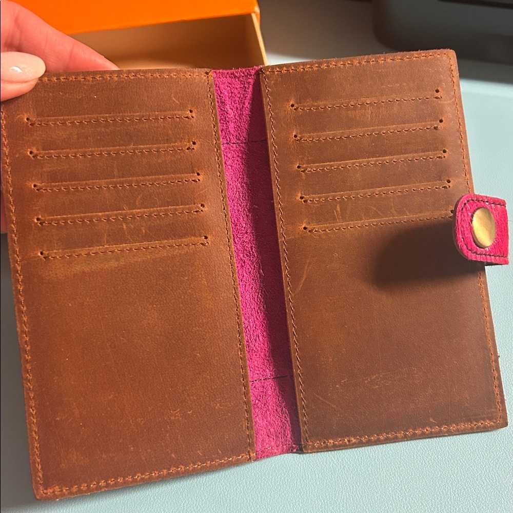 Upcycled & Repurposed Louis Vuitton Pink and Brown Wallet - Picture 4 of 4